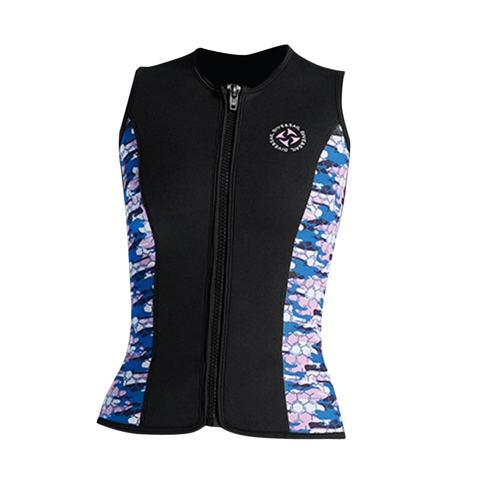 BNF® 3mm Women Wetsuit Top Sleeveless Neoprene Diving Vest 3mm Zipper Diving Vest M-Sporting Goods-Water Sports-Wetsuits & Drysuits-Wetsuits-Women-1 Wetsuit Top
