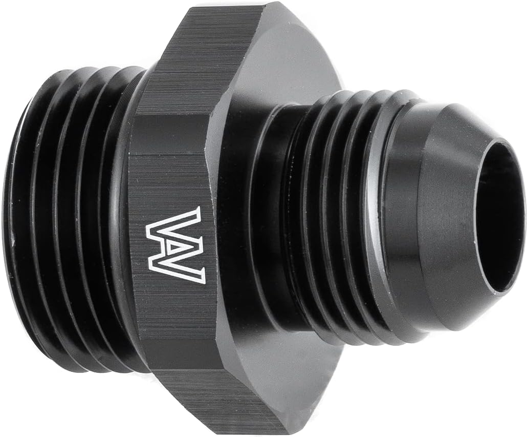 10AN Male Flare to 12 ORB O Ring Boss Adapter AN Fitting Aluminum Black