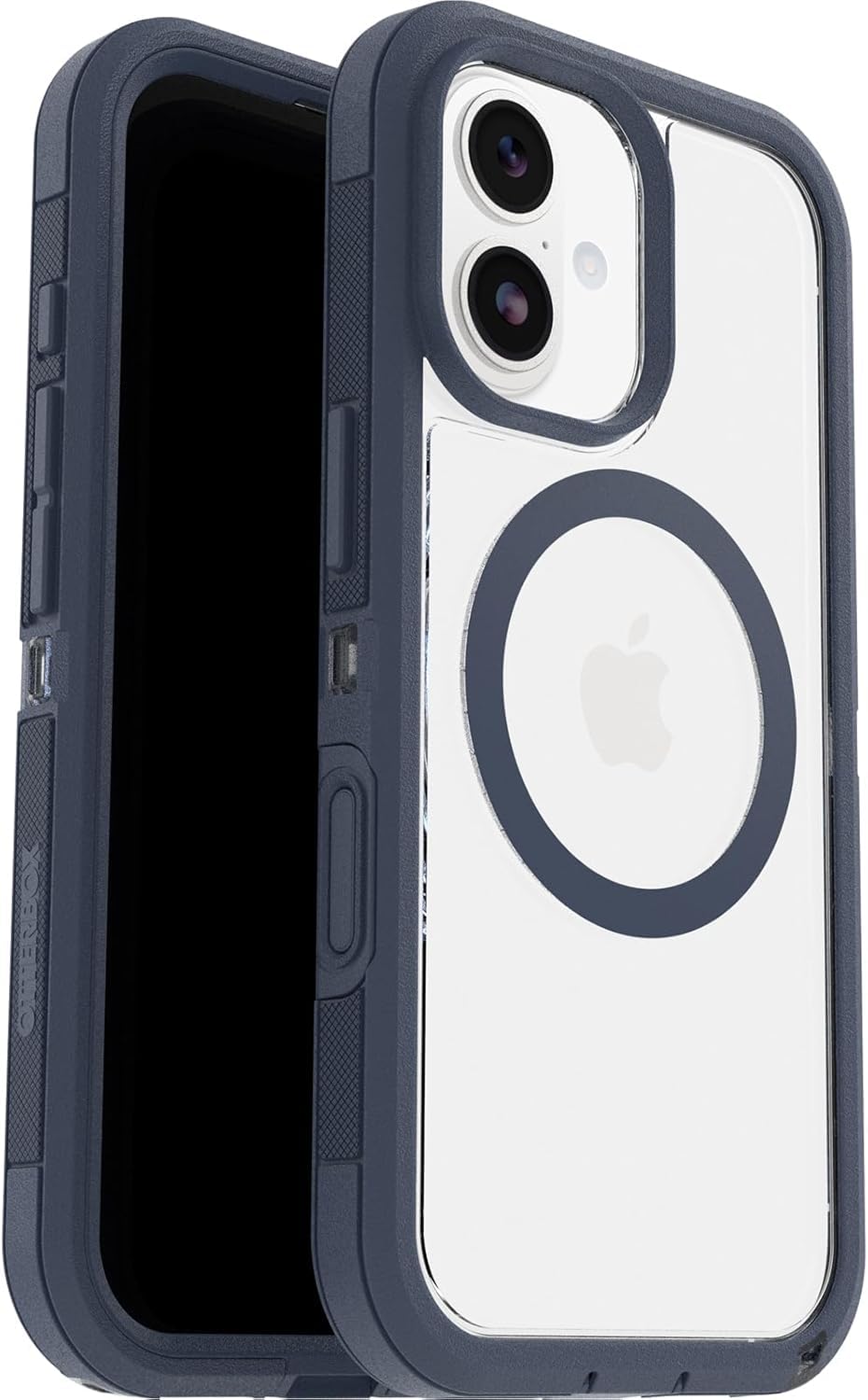 OtterBox Defender Series Pro XT MagSafe para iPhone 17, Testada 7x con estándares Militares anticaídas, Transparente/Azul + OtterBox Glass Protector de Pantalla de Cristal Templado