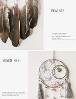 Vista 2 de Campanas antiguas hechas a mano, exquisito corazón, mariposa, luna, atrapasueños, para colgar en el hogar