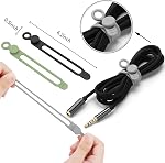 30Pcs Silicone Cable Ties, BetterJonny Reusable Cord Organizer Cable Straps Cord Ties Organizers for Charging Cables USB Cables Earphones Line(6 Colors, 5 of Each Color)