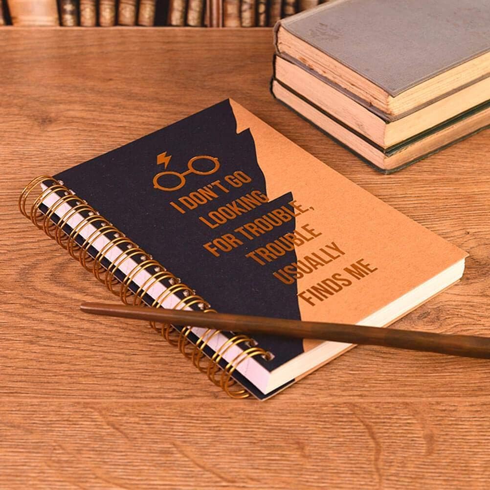Pyramid International Harry Potter Trouble Finds Me Premium A5 Wiro Notebook - Spiral-Bound, 240 Lined Pages, Officially Licensed, L:16.5cm, H:21cm, D:2.5cm