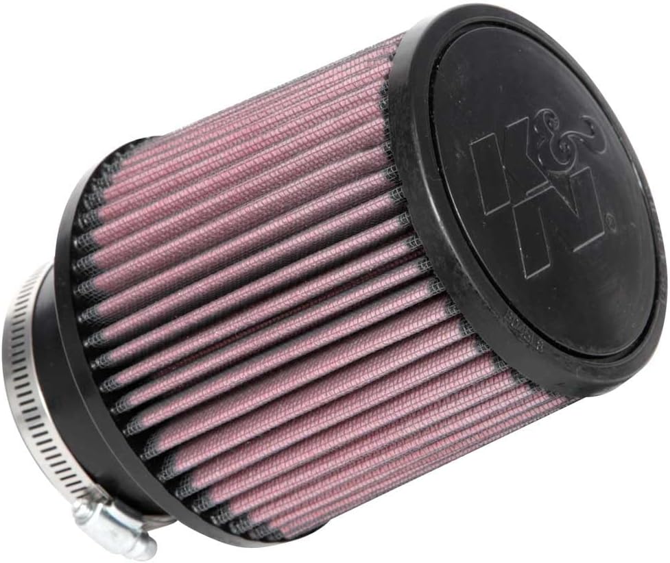 K&N High-Flow Original Lifetime Universal Clamp-On Air Filter: High Performance, Premium, Washable: Flange Diameter: 3 In, Filter Height: 5 In, Flange Length: 1.75 In, Shape: Round Tapered, RU-3870