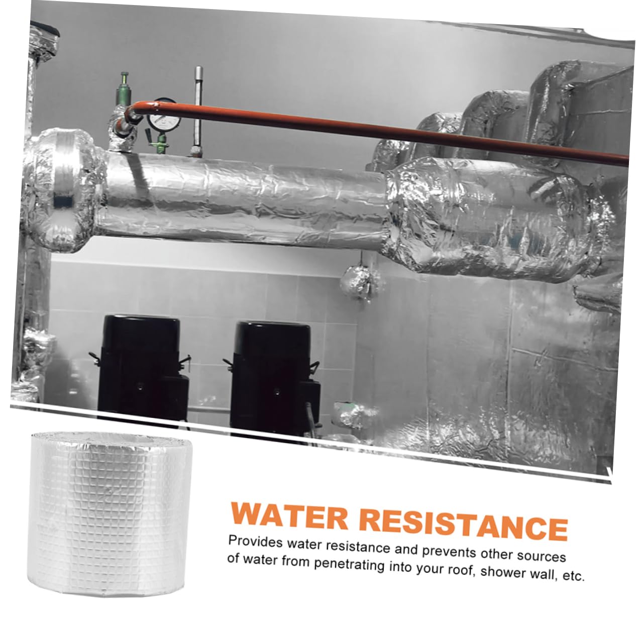 MUCKLILY Self-Adhesive Roof Tape 1 Roll of Aluminum Foil Tape for Gaps Sealing and Caulk Repair