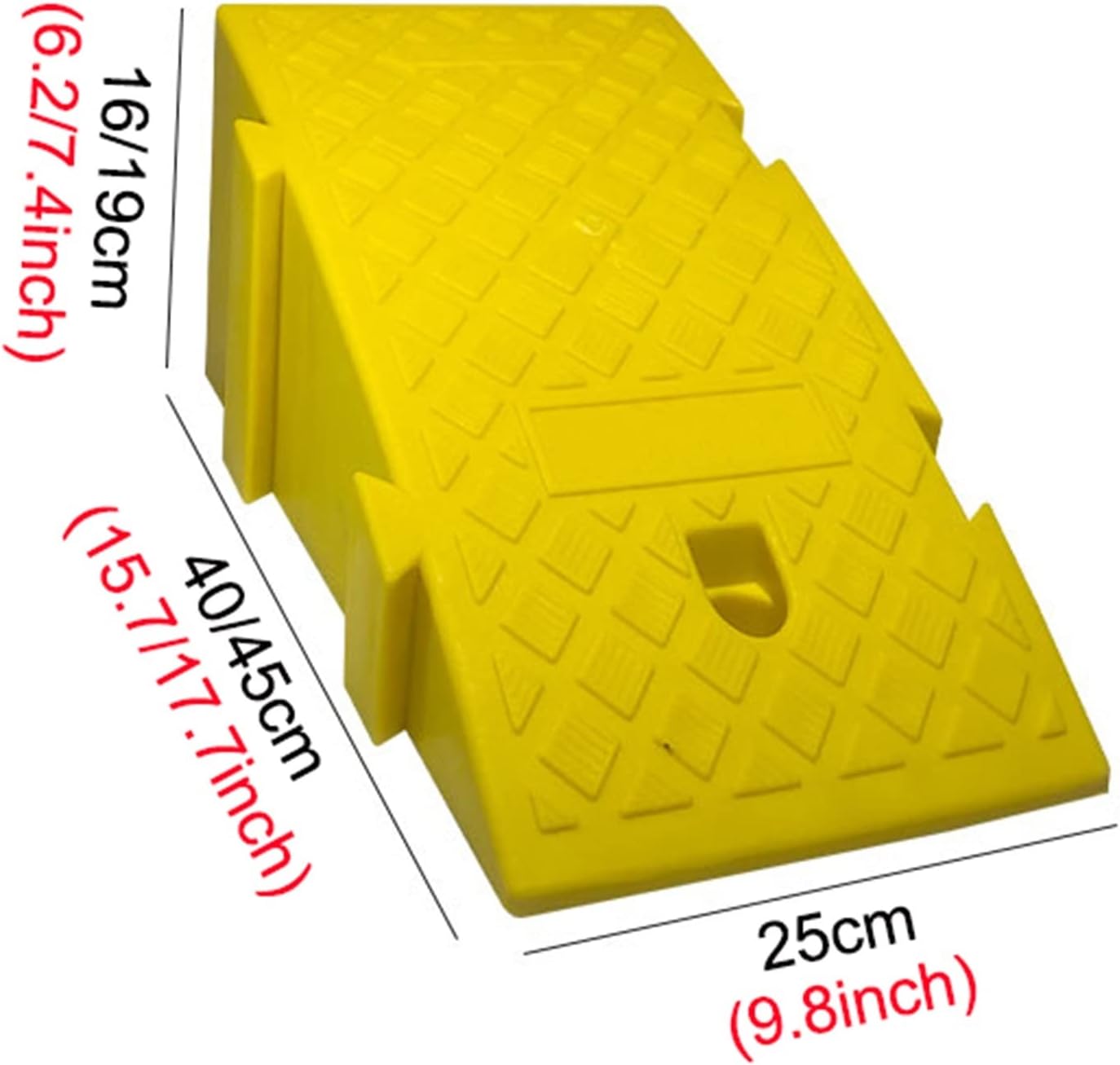 Curb Ramp Portable,Plastic Vehicle Driveway Ramp, Convenient Use and Carry, for Driveway, Loading Dock, Sidewalk, Car, Scooter, Bike, Motorcycle (Color : E, Battery *1 : 25 * 45 * 19cm)