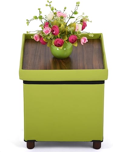 Otomana de almacenamiento, otomana con almacenamiento para sala de estar, bandeja cuadrada otomana, para dormitorio, reposapiés, taburete con patas,
