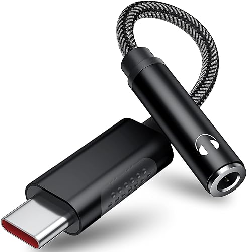 TITACUTE Adaptador de auriculares USB tipo C a conector de audio de 0.138 in para Samsung S22 S21 S20 FE Galaxy Z Flip 3 Fold Note 20 estéreo Dongle