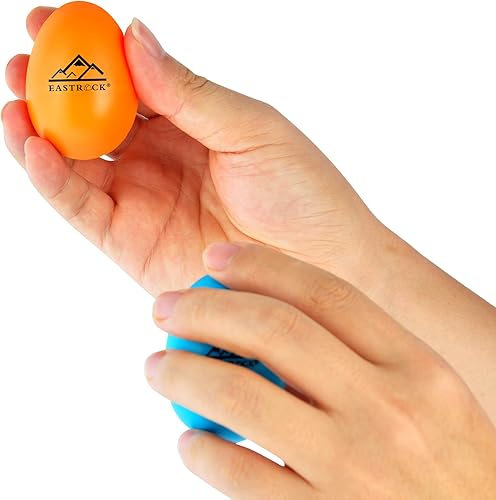 Miniatura 10 de EastRock Juego de 6 agitadores de huevos de percusión de mano, instrumentos musicales de percusión maracas