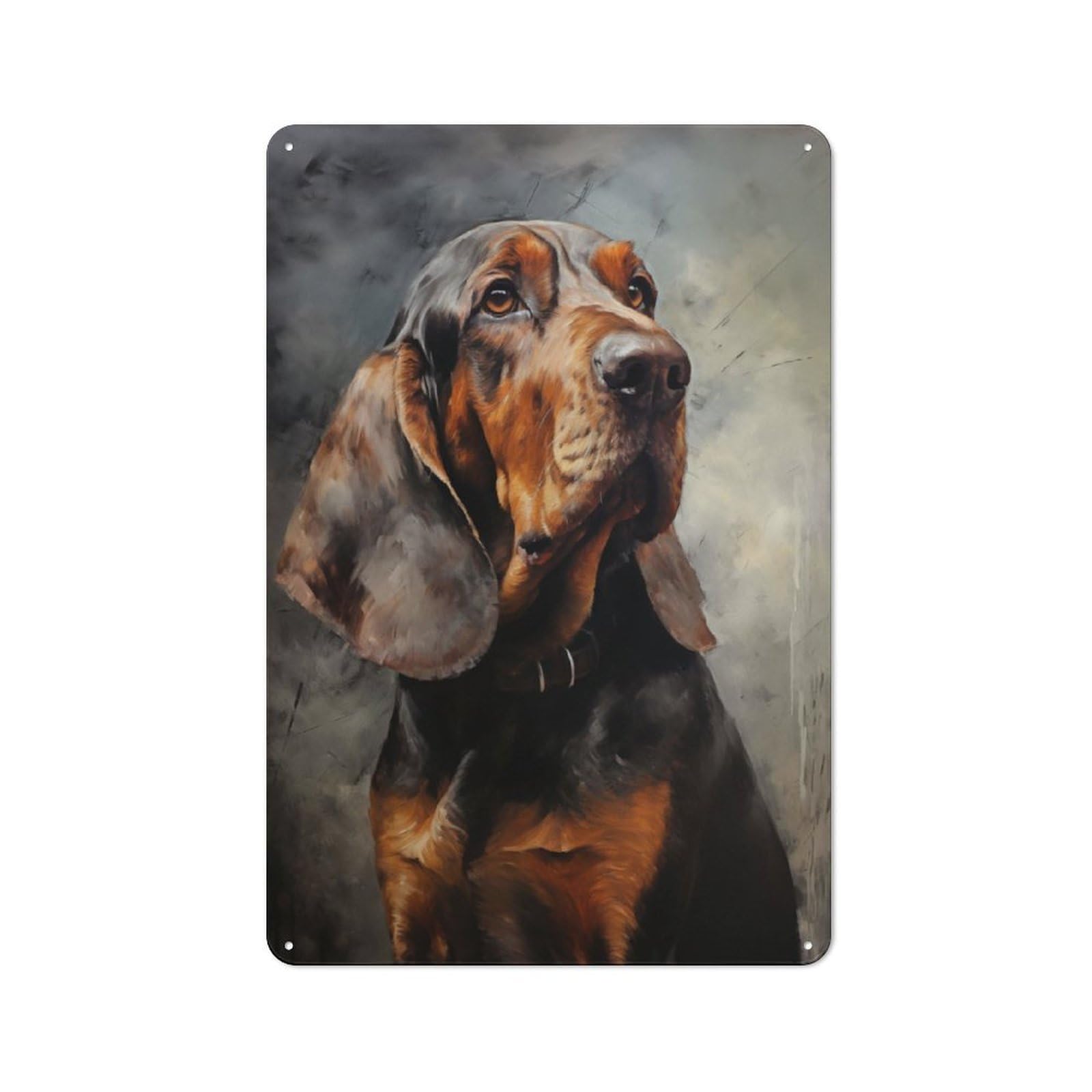 Junmoney Bloodhound Dog For Lounge Or Reading Corner, Vintage Metal Sign 30X20cm, For Cooler-Season Styling In Lounge And Reading Corner