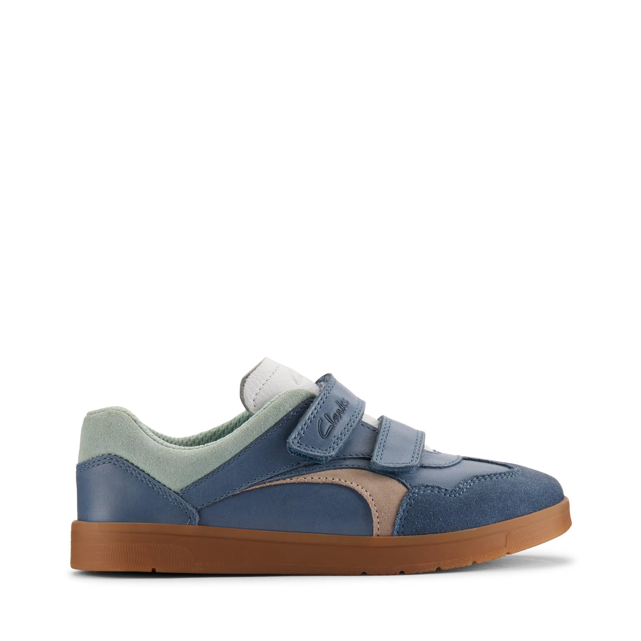 Clarks Unisex Kids Disco Vibe K. Sneaker, Blue, 7.5 UK