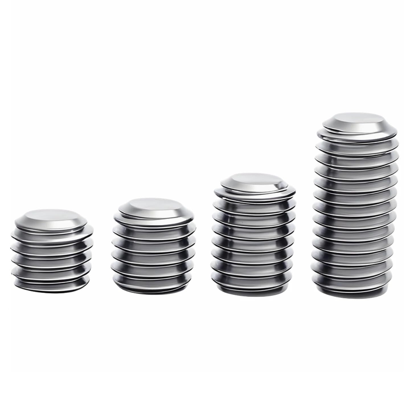 Titan GR2 Sechskant-Satz Schraube Cup Point Grub Schrauben M1,6 M2 M2,5 M3 M4 M5 M6 (50,M3 x 4mm)