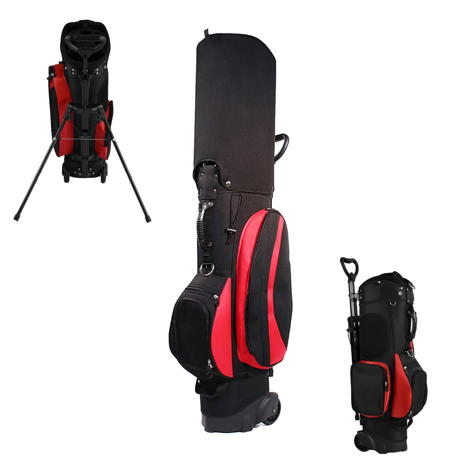 Sacca Da Golf Con Supporto E Ruote, Borsa Da Golf Resistente E Impermeabile Con Spallacci Imbottiti, For Mazze Da Golf Complete