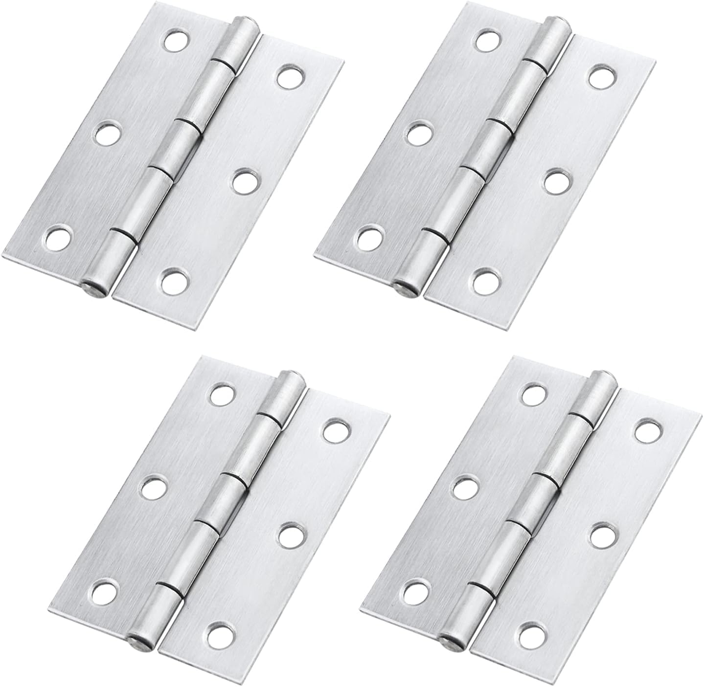 MY MIRONEY 3-Inch Long Hardware Door Hinges Stainless Steel Thickened Hinges Folding Cabinet Butt Hinges for Cabinet Gate Closet Jewelry Box Pack of 4