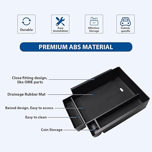 Miniatura 4 de EDBETOS Bandeja organizadora de consola central de tamaño completo compatible con accesorios Toyota 4Runner 2010-2020 2021 2022 2023 2024, caja de
