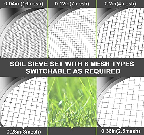 Tamis de jardin amovible pour filtration de sable, compost et bonsaï
