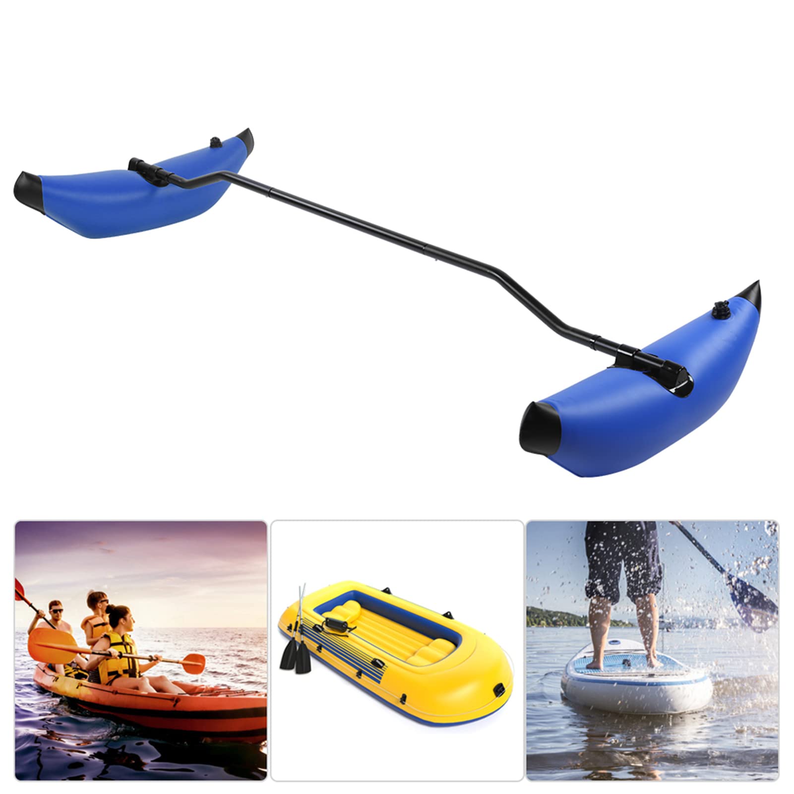 Chrees Aufblasbarer Kajak-Stabilisator, Kajak, PVC, Kanu-Ausleger, Stabilisator, Balance, schwimmender Boot, Stabilisator, Bar-Zubehör (blau)