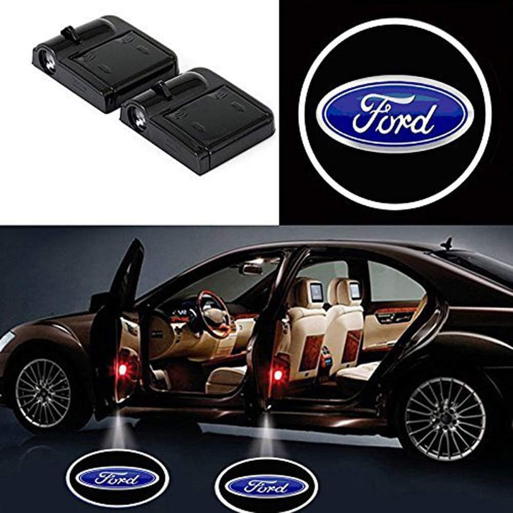 Wireless Car Door Led Welcome Laser Projector,No Drill Type Logo Light for All Ford,focus 1 2 3,kuga,fusion,mondeo,fiesta,transit,mustang, ranger,F150,04-14 F250 F350, 11-14 Edge, 11-16 Explorer,