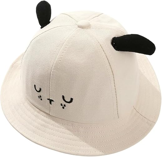 THE DDS STORE 9 Months to 3 Years Kids Cotton Bucket Hat with Dog Ears s, Sun Protection Sun Hat for Toddler Girls and Boys