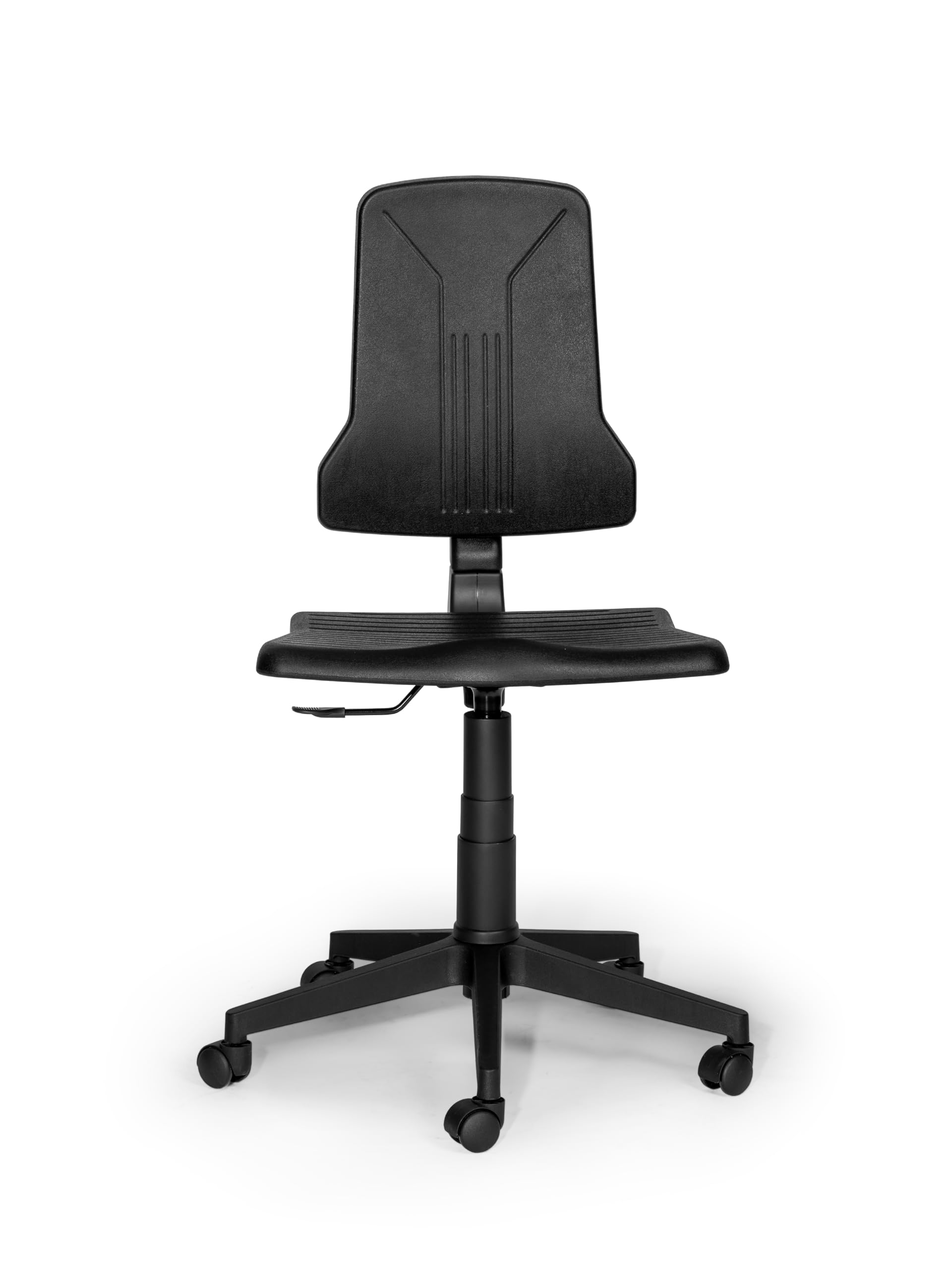 topsit IND000109 - Sedia da lavoro in poliuretano, sedia da lavoro ergonomica per laboratorio, meccanismo sincrono, regolabile in altezza, facile da pulire, base stabile con ruote in plastica