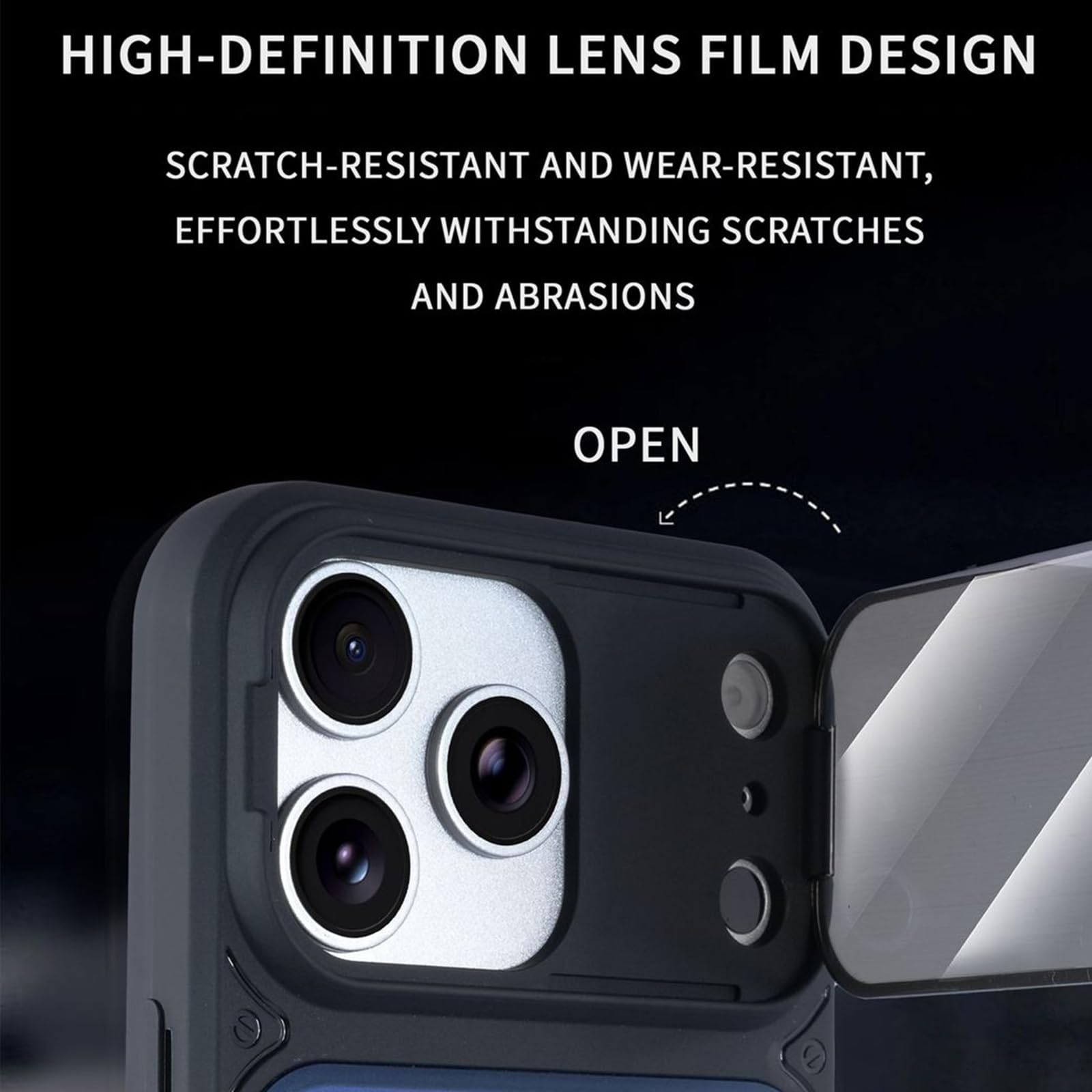 Magnetisch Hülle für iPhone 17 Pro Max/17 Pro/17 Air/17, Gefrostet rutschfeste Schutzhülle mit Faltbare Ständer Kameraschutz Handyhülle,Schwarz,17 Pro