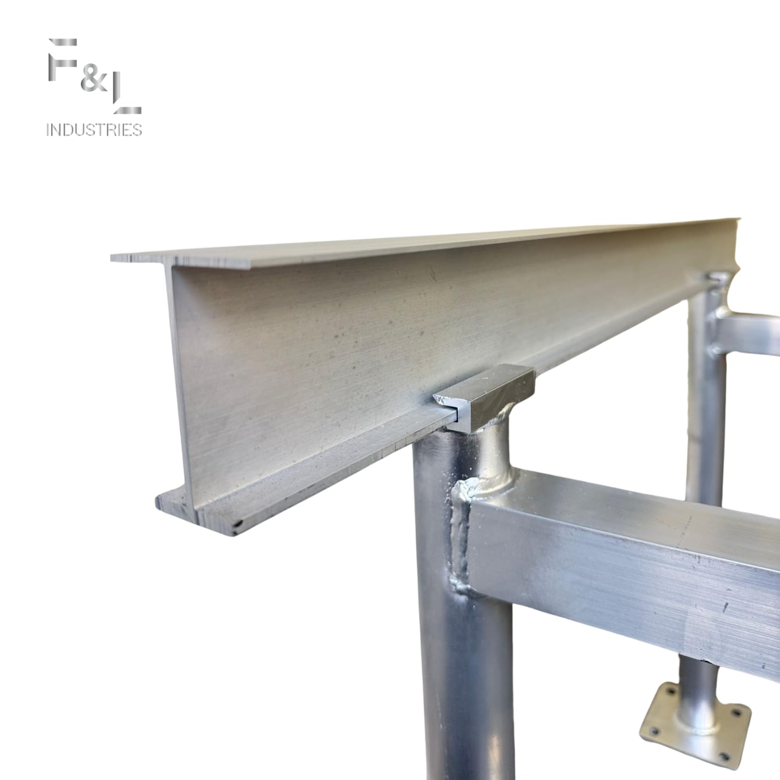 F&L I-Beam in alluminio - lega 6061, guida di supporto strutturale da 91,4 cm per gambe di supporto A/C, progettata per l'approvazione del codice edilizio (approvato dal codice edilizio Miami-dade e