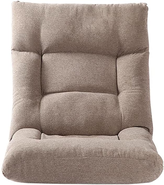 Tatami Sofa Pull Rod Folding Lazy Cushion Dormitory Computer Chair Bay Window Leisure Chair Bed Back Sofa(Coffee Color)