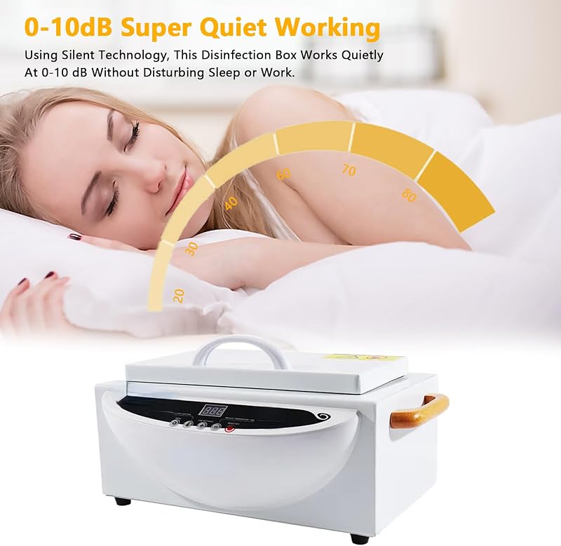 Sterilizator cu aer cald Mocoli, 500 W, 2 l, 250°C, pentru instrumente de coafură și manichiură, cu cronometru și indicator luminos