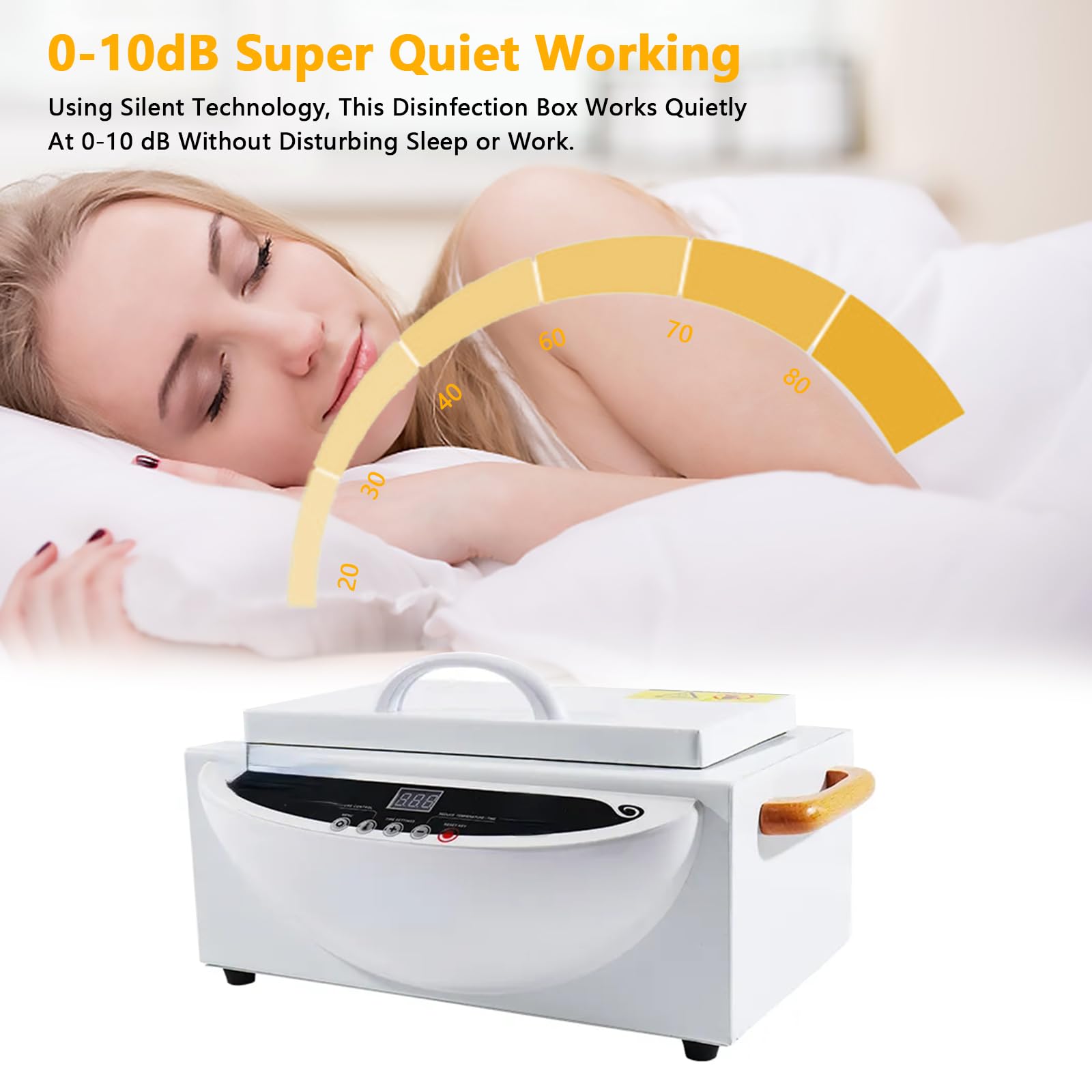 Heißluftsterilisator Desinfektion, 500W 2L 250℃ Trockene Hitze Sterilisator Hochtemperatur Sterilisator Nagel Werkzeug Sterilisator mit Timer und eine Kontrollleuchte für Friseursalon