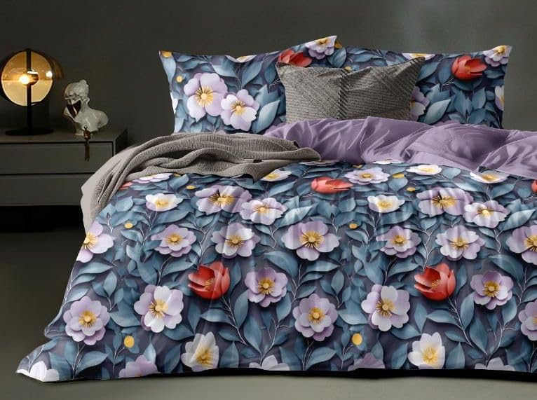 MOSHO Glace Cotton Large King Size AC Comforter BedSheet Set – 108x108 inches – 4-Piece Set with 1 Double Bed Bedsheet, 1 AC Comforter & 2 Pillow Covers - ColorC-image-30