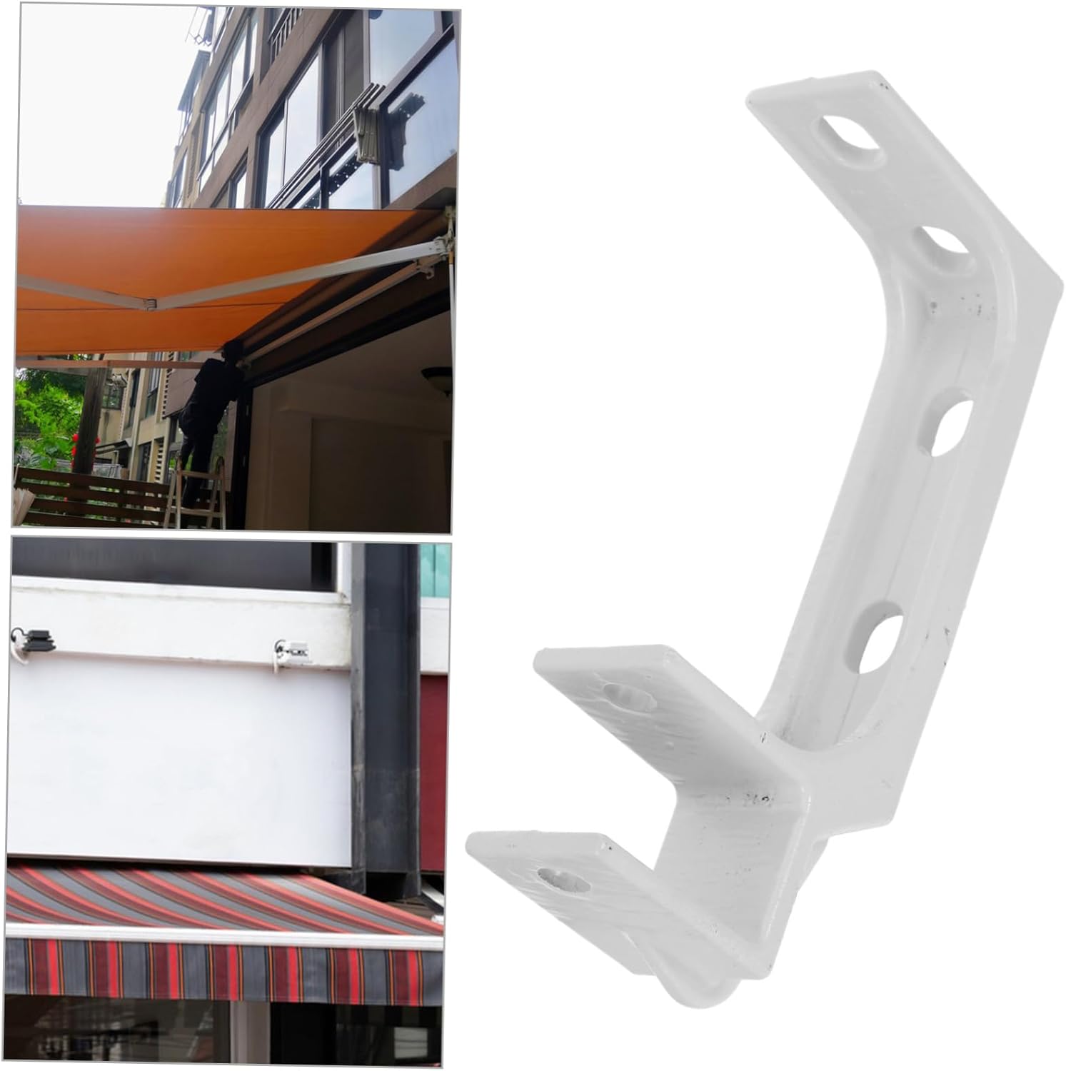 HANABASS Awning Mounting Bracket for Tube Canopy Weather Resistant Electric Manual Support for Outdoor Door and Window Awnings Easy Install