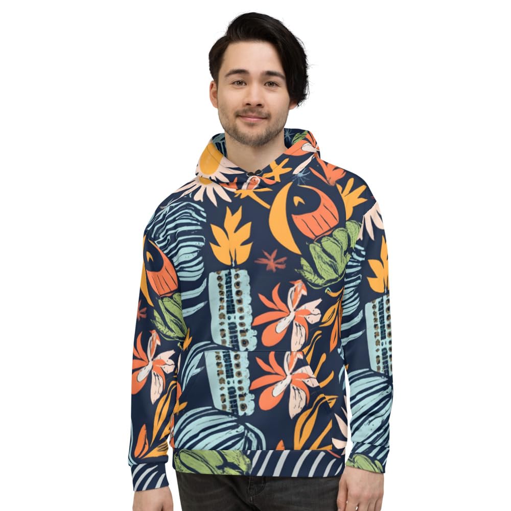 Sweatshirt imprimé contre le look fade pull à capuche original mixte - 6