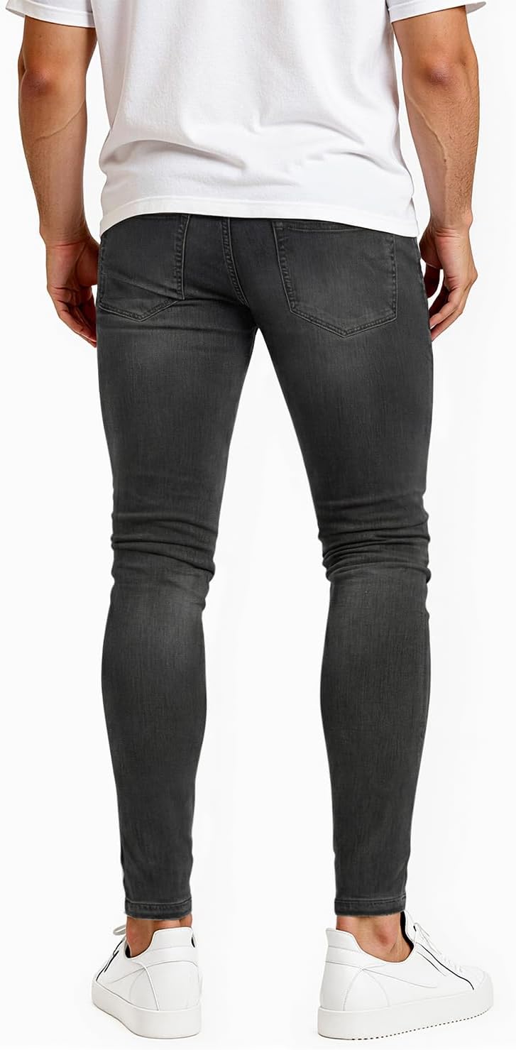 GINGTTO Skinny Jeans Men Slim Fit Stretch Tapered Leg image 5