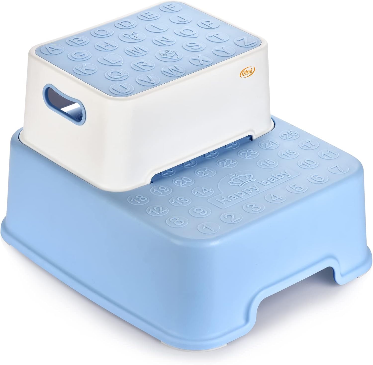 Marchepied Salle De Bain Cuisine Marchepied Double QHYK Pour Enfants - Tabouret Séparable Antidérapant Jusqu'à 76 Kg Tabouret Escabeau 2 Marches Enfant Antidérapant 76kg Salle Bain Cuisine
