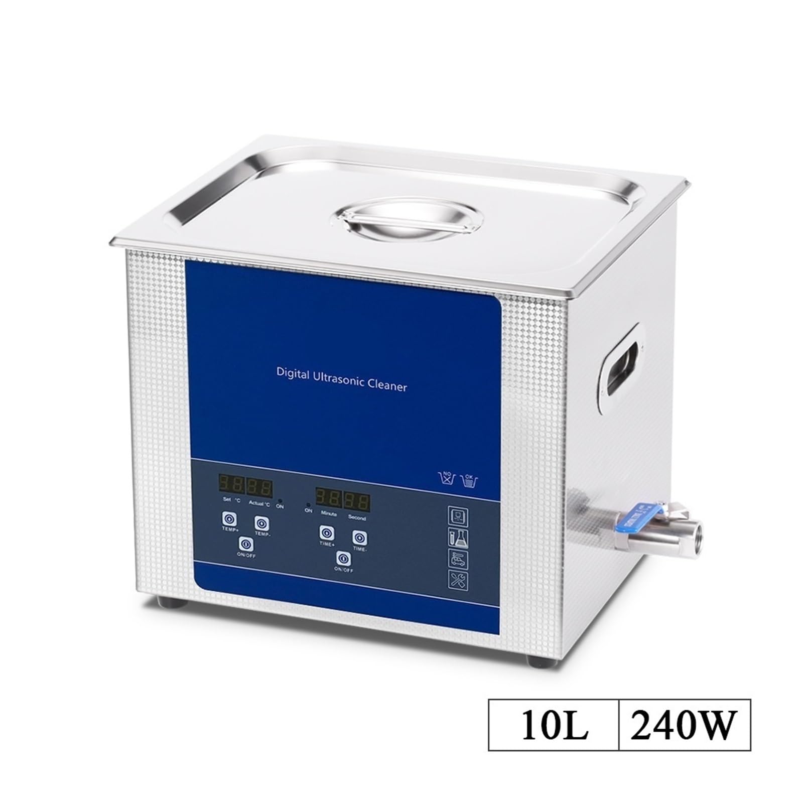 Limpiador ultrasónico Digital de 10 l for baño, PCB, Hardware, Aceite, eliminación de óxido, Piezas de Coche, inyector ultrasónico, Limpieza de Metales y carburador.