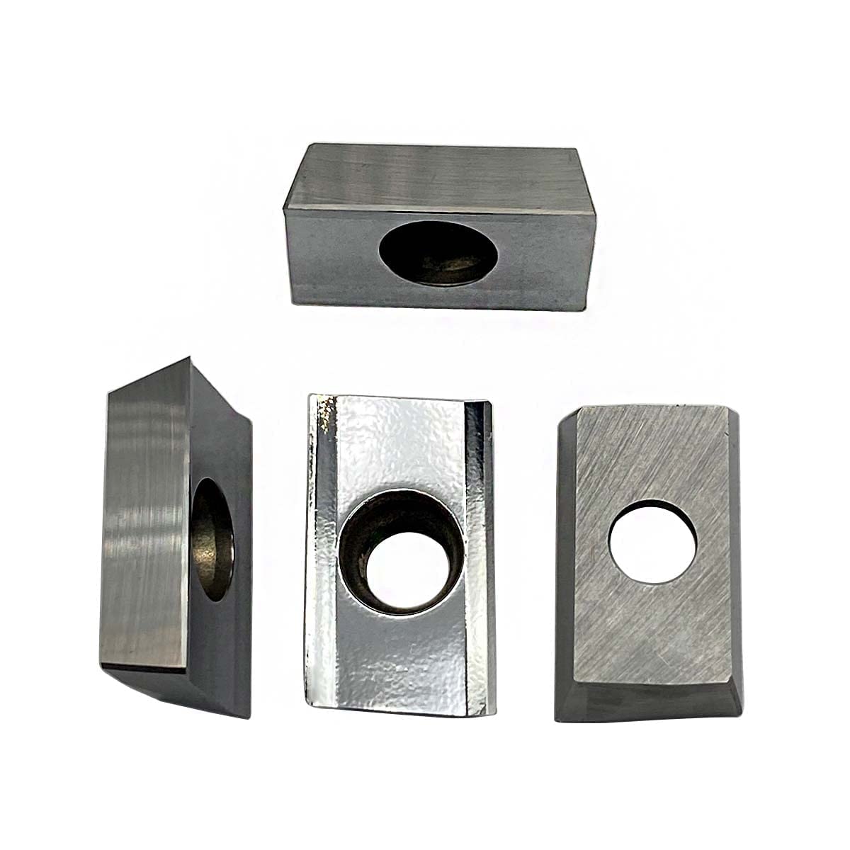 10pcs APKT1604 R0.2 Turning Inserts & 3/4 Inch 3-Flute Solid Carbide Square End Mill Combo Set - for Aluminum, Stainless Steel, Copper, Plastic, and Wood