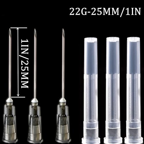 Miniatura 3 de Paquete de 100 suministros de laboratorio dispensadores desechables de 22 Ga de 1 pulgada0.984 in, embalaje sellado individualmente