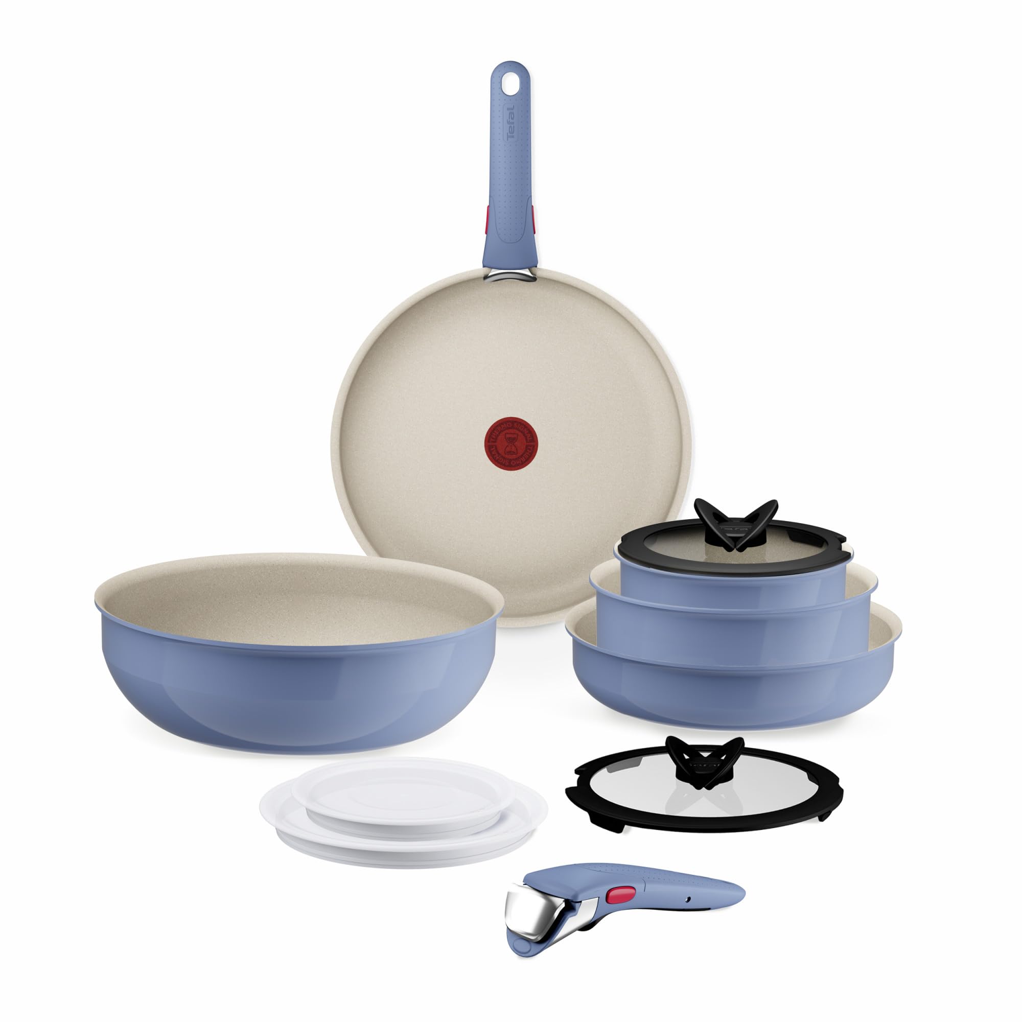 Tefal Ingenio Serenity, 11-Piece Cookware, Non-Stick Coating, Induction, Stackable, L829SB04