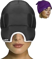 Vista 11 de Gorro de hielo para migraña Magic Gel Alivio real de migraña y dolor de cabeza La gorra original para el dolor de cabeza Frío, cómodo, oscuro