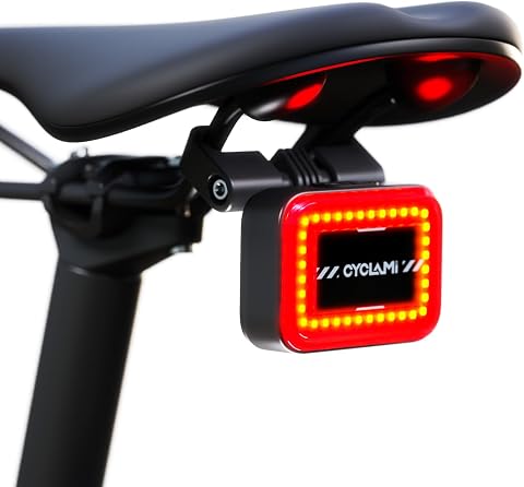 Bike Radar Tail Light with 24GHz Radar Detection, 5 Modes, Waterproof, Rechargea
