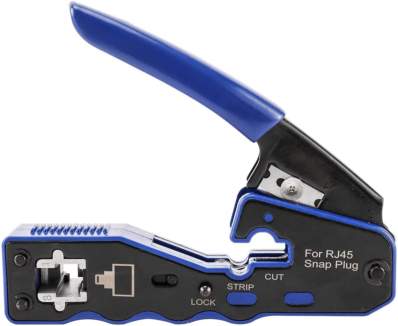 RJ45 Pass Through Crimper, herramienta de crimpado de red/cortador de alambre para conector Cat7/Cat6a/Cat5/Cat5e todo en uno