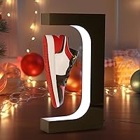 Vista 2 de DuliCube Levitating Shoe Display Floating Shelf Magnetic Sneaker Stand with LED Light Rotating Acrylic Holder for Advertising Exhibition Show in
