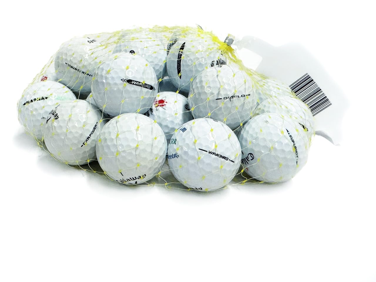Palline da golf riciclate e usate per Callaway Mix (Warbird, Superhot, HX Diablo, Supersoft e altri modelli) – 50 palline da golf - AAA/AA – buone condizioni – Confezionate in sacchetto a rete - 1