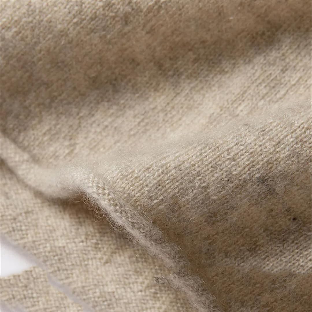 Bufanda de cachemira de color liso para mujer y hombre, cálida y suave para el cuello en invierno.