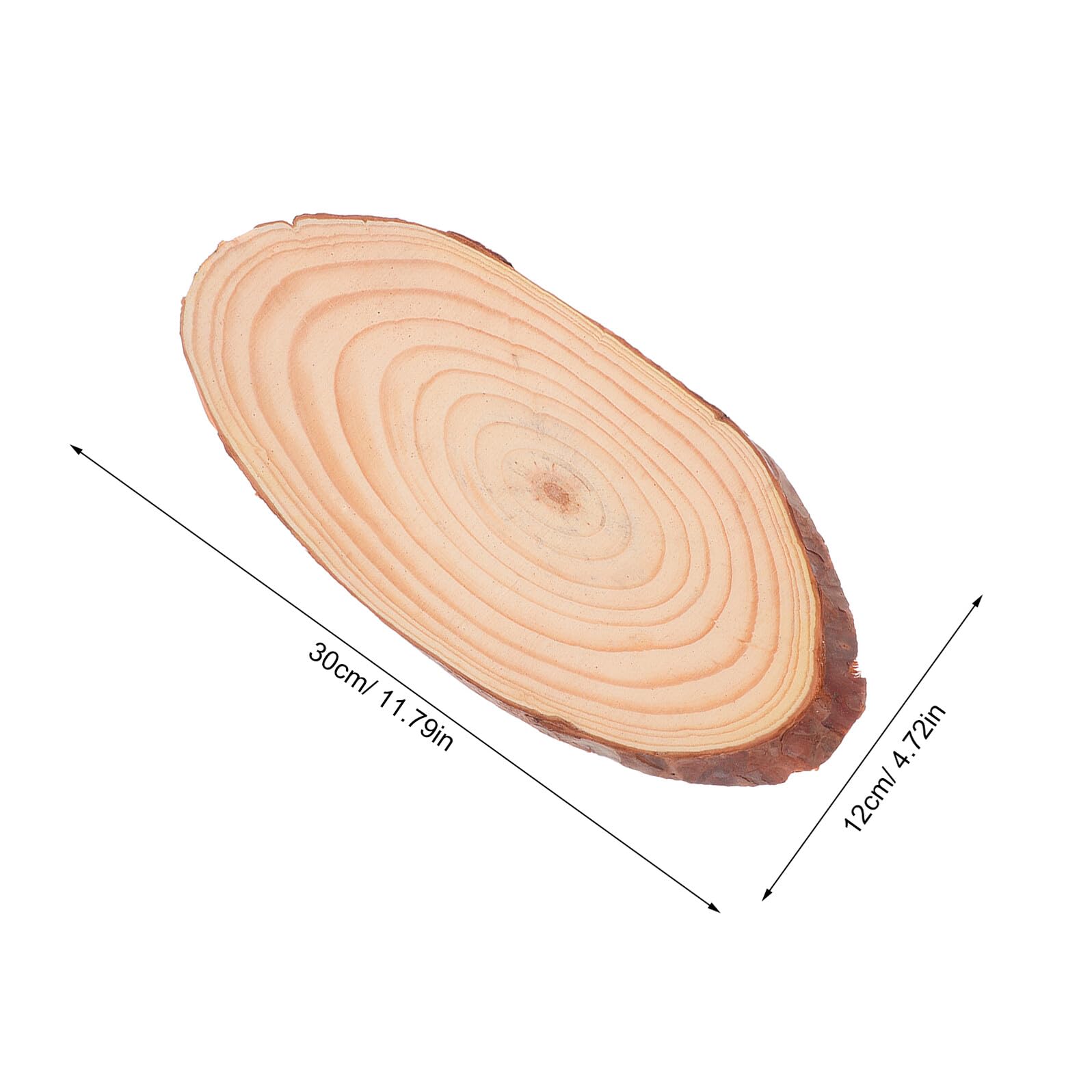 Rodaja de Madera Ovalada sin Terminar para Decoración de Centros de Mesa y Manualidades, Ligera, Resistente y Decorativa para Colgantes y Bodas