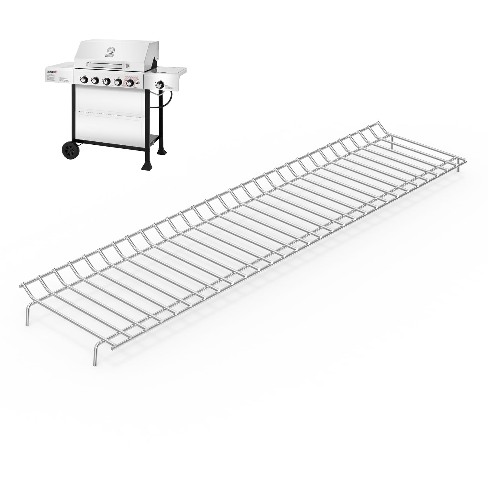 Elevated Warming Rack for Royal Gourmet GA5401T 5-Burner – Stainless Steel