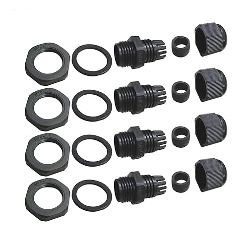 Vista 4 de Caja de conexiones ABS de 5.906 x 3.937 x 2.756 in con cierre de plástico transparente con bisagras, carcasa impermeable IP67 con soporte de pared