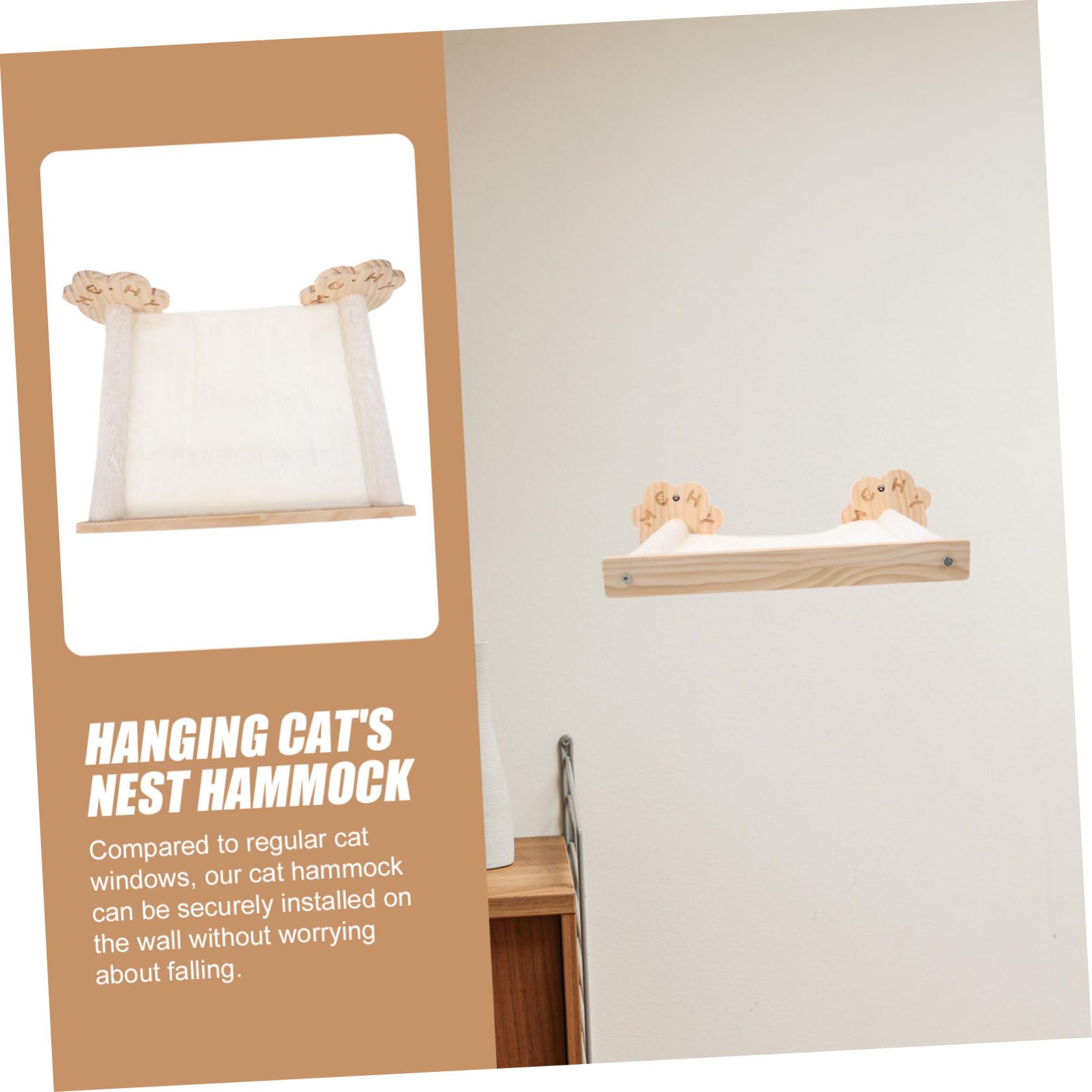 Yardwe Gabbia Per Gatti Da Parete Amaca Per Gatti Sospesa Letto Per Gattini Da Interno Cuccia Per Animali Domestici Facile Da Installare Design Semplice Robusto e Capacità Portante