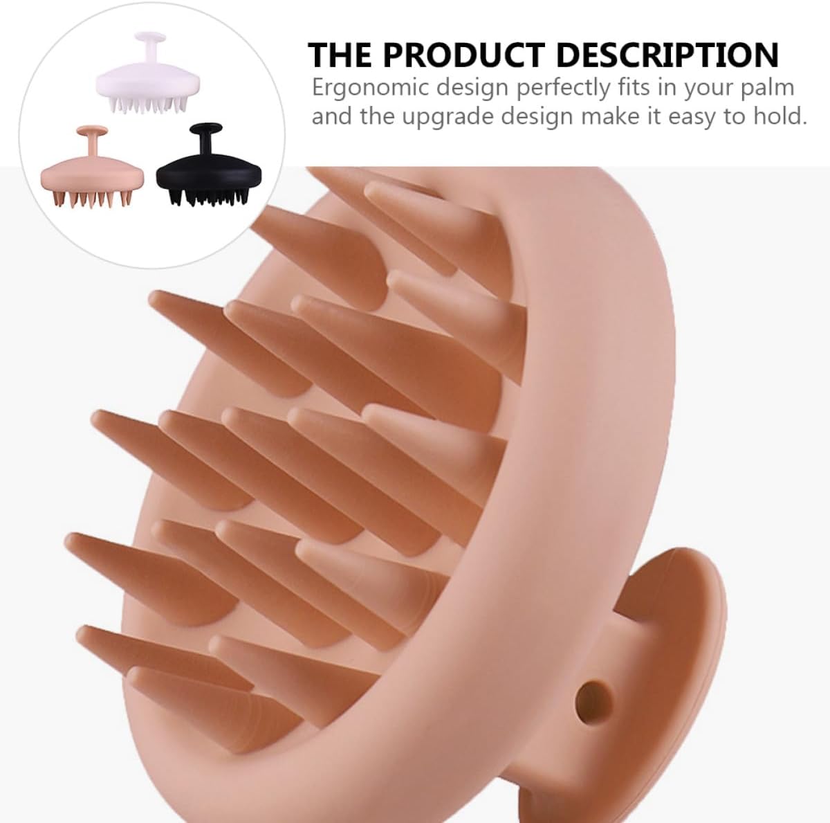 GARVALON 3pcs Silicone Scalp Massage Brush Hair Cleansing Comb Set for Head Washing and Relaxation, Soft Non-Slip Hair Scalp Massager Suitable for Men and Women