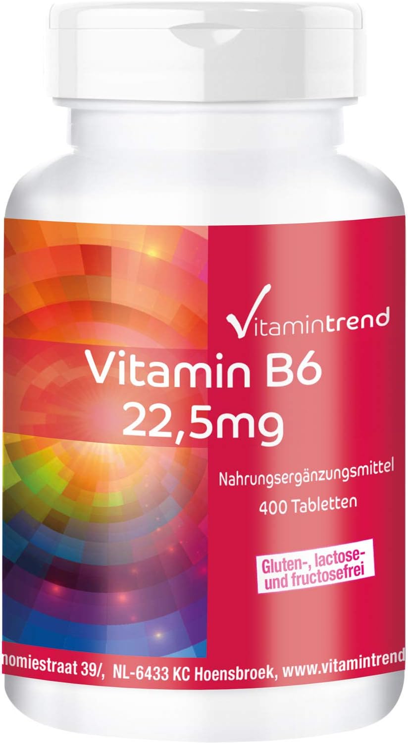Vitamine B6 22,5mg – veganistisch – bulkverpakking – 400 tabletten | Vitamintrend®