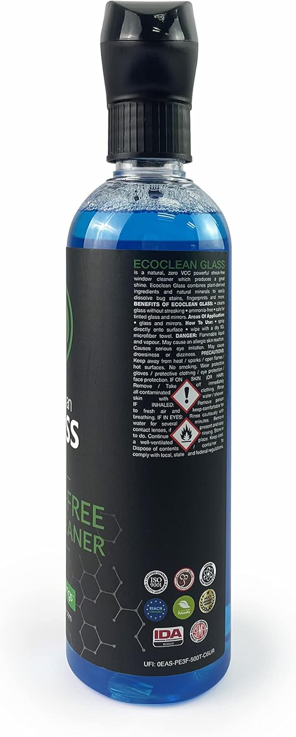 IGL Ecoclean Glass, Streak Free Cleaner (500ml) Nice Refreshing Scent